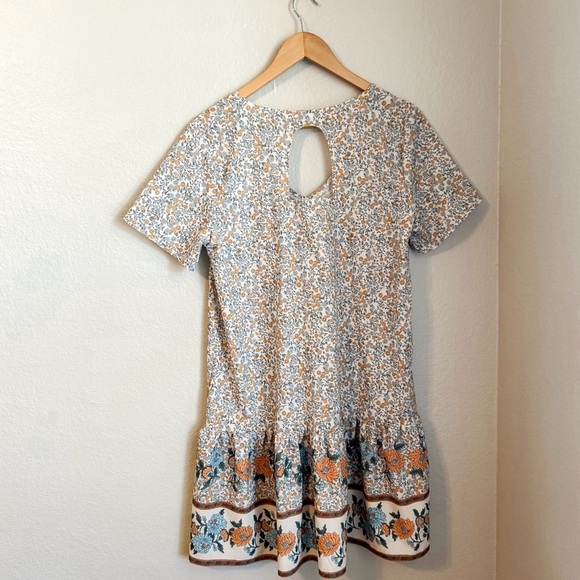 Made With Love Women’s Floral Ruffle Dress, Size Large - Picture 3 of 5